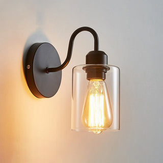 Alessio Retro LED Inomhus Metall/Glas Vägglampa, Guld