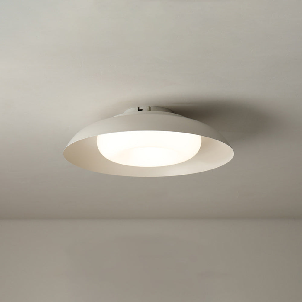 Arisha Nordic Bowl Flush Mount Ceiling Light, White