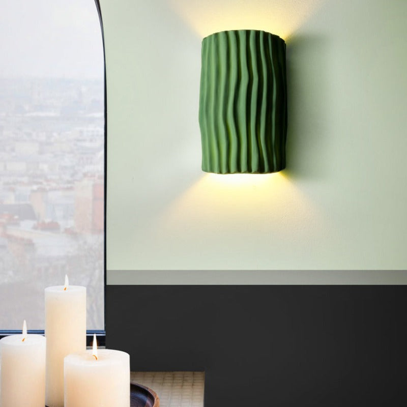 Valentina retro LED-indendørs væglampe, hvid/grå/orange/grøn, soveværelse