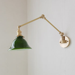 Brady Retro Design Vägglampa Inomhus Metall/Glas Grön/Vit Sovrum