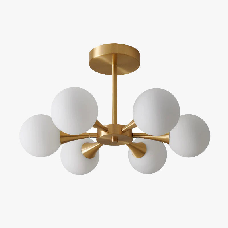 Valentina modern plafond i glas med bubbeleffekt