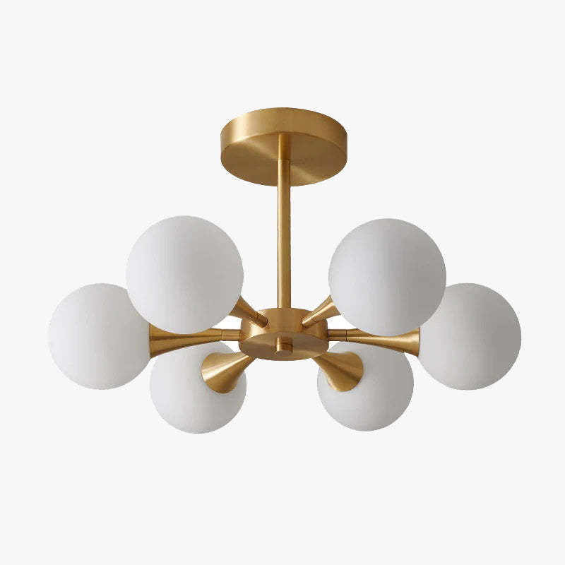 Valentina modern plafond i glas med bubbeleffekt