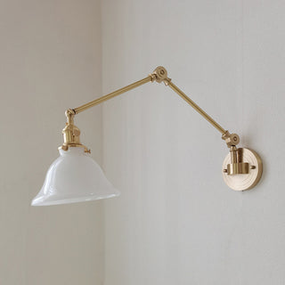 Brady Retro Design Vägglampa Inomhus Metall/Glas Grön/Vit Sovrum