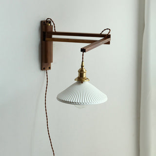 Ozawa Vintage Design Trä/Metall LED Vägglampa Vardagsrum Sovrum