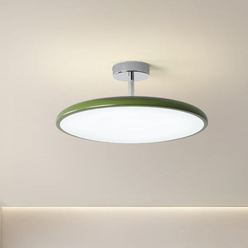 Valentina vintage LED-loftslampe i metal i rød, hvid og grøn til soveværelse