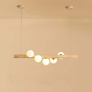 Valentina Modern Design Trä Glas LED Pendellampa Vardagsrum Matsal