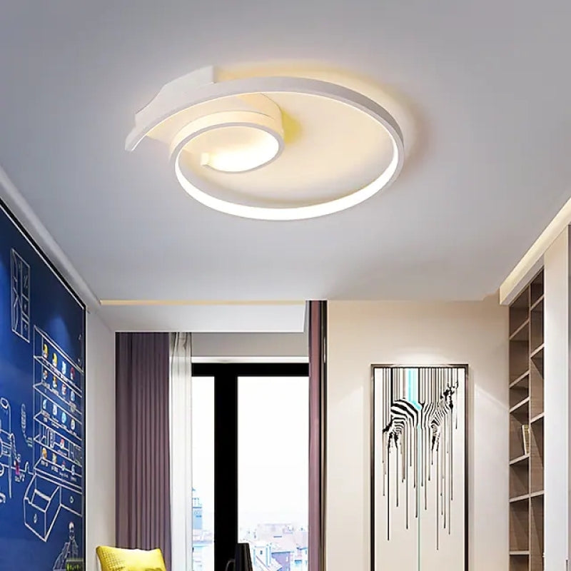Arisha modern spiralformad taklampa i metall, svart/vit