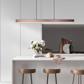 Edge Modern Design Linjär Metall LED Pendellampa Matsal