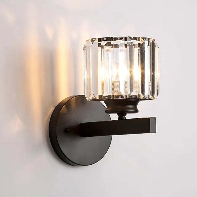 Arisha moderne LED-krystalvæglampe, firkantet/rund