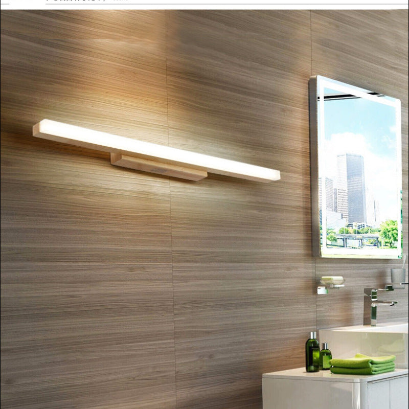 Arisha modern minimalistisk linjär vägglampa i trä, trä/valnöt