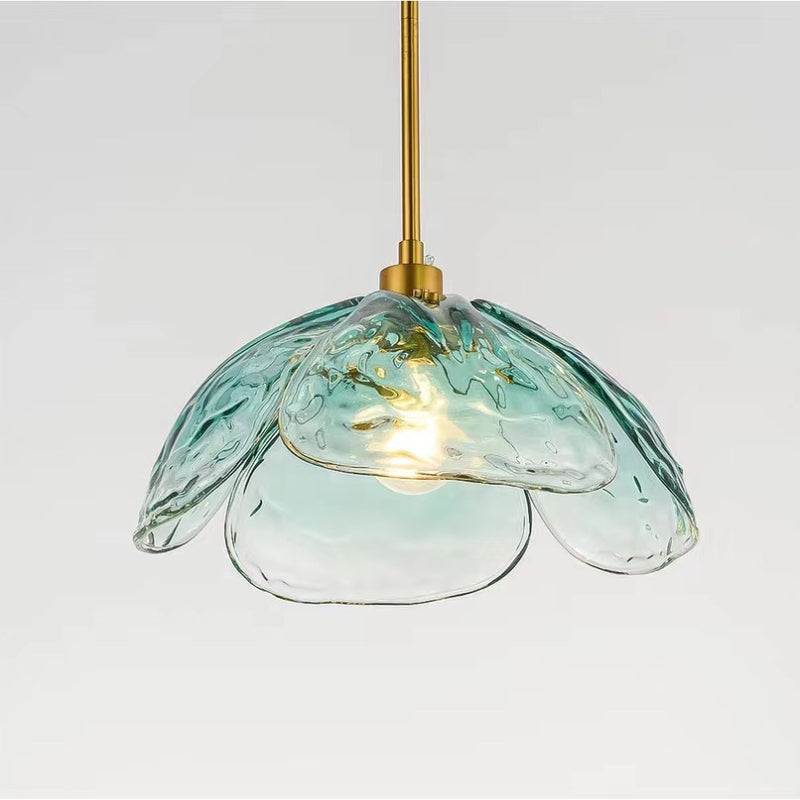 Valentina modern pendellampa i metall och glas för sovrum och vardagsrum