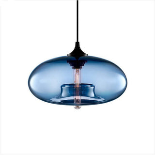 Hailie Modern Brödformad Glas LED Pendellampa Sovrum Matsal