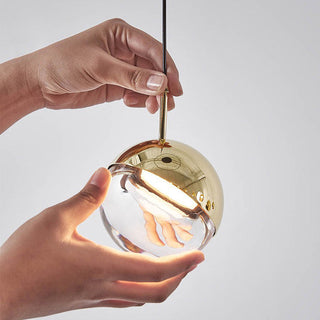 Valentina Modern Pendellampor Metall/Gla Guld/Roséguld Vardagsrum
