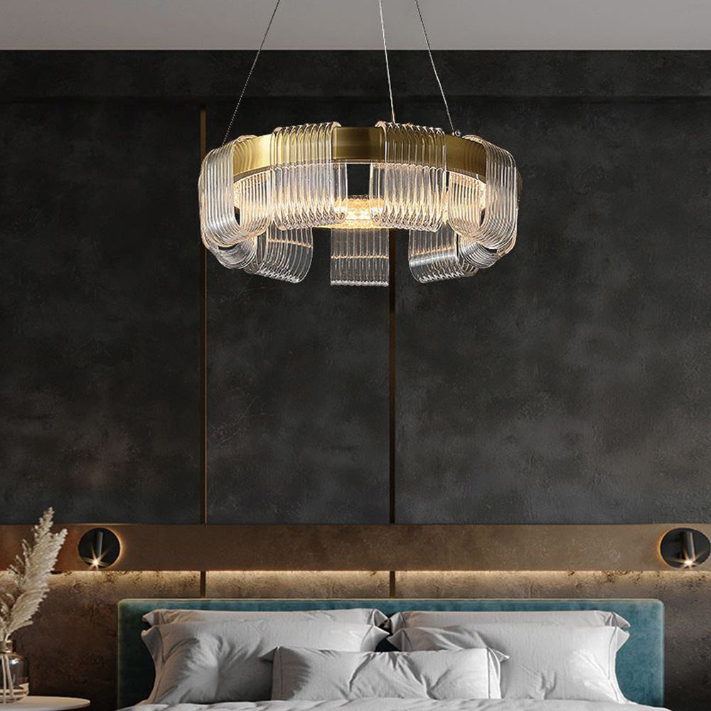 Arisha Modern Ring Pendant Light, White/Gold