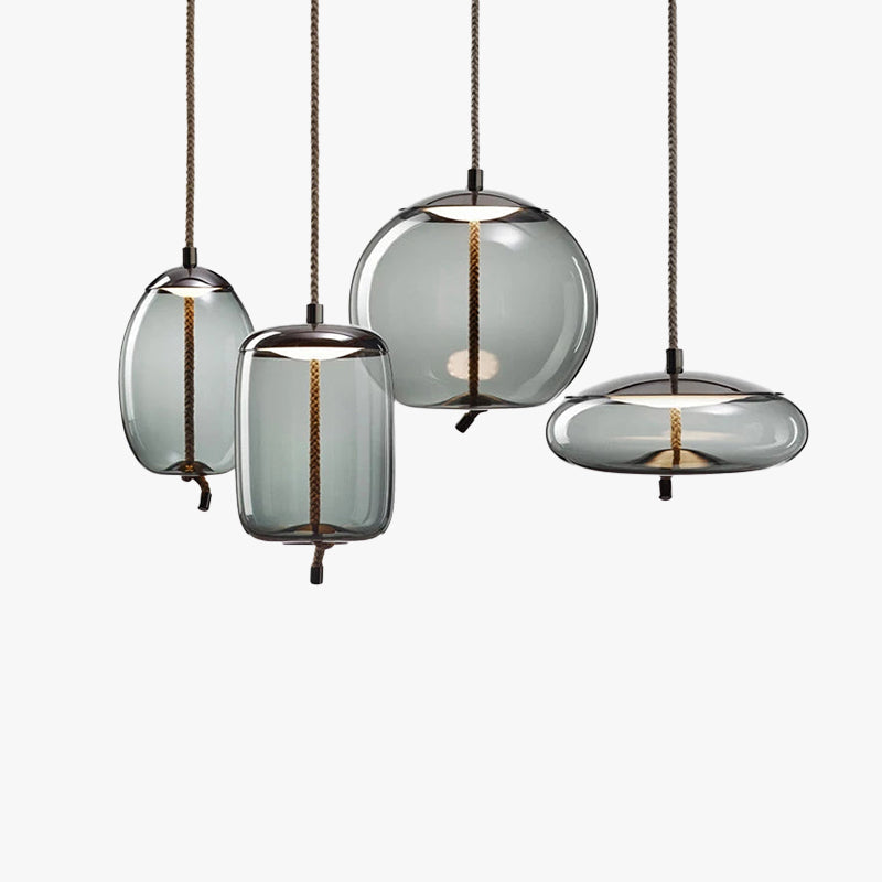 Valentina nordisk LED-pendellampa, dekorativt glas
