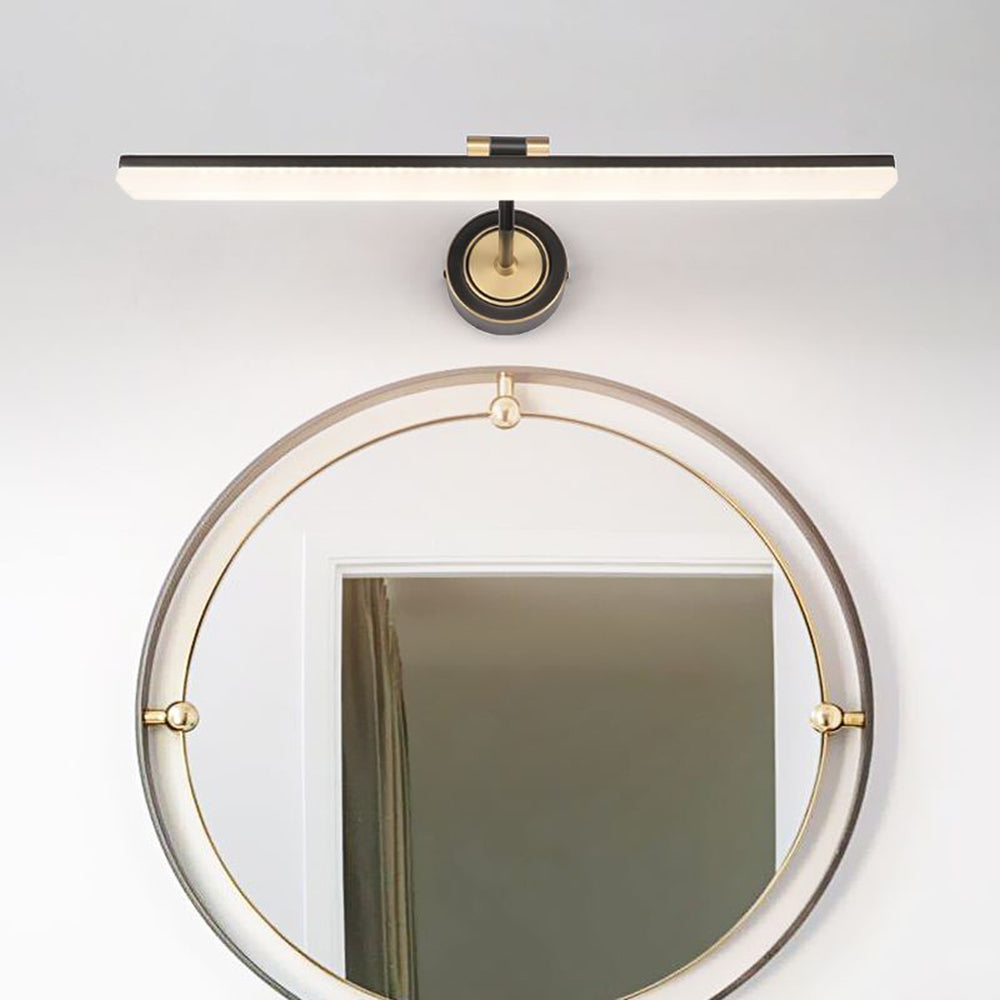 Arisha vintage lineær metal-/væglampe, sort/guld