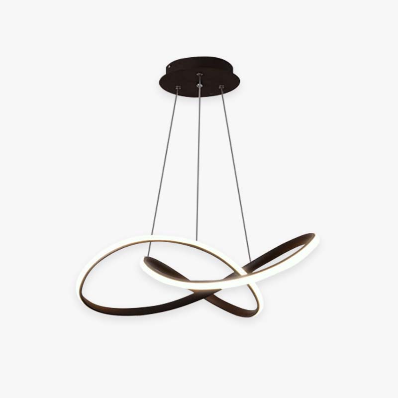 Arisha modern LED-pendellampa, svart/vit, vardagsrum/sovrum