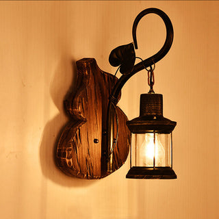 Austin Vägglampa Gurkor/Ljus Vintage Trä/Metall Sovrum/Vardagsrum