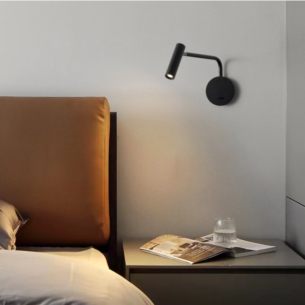 Arisha moderna vägglampor med svängarm, LED-spotlight för korridor