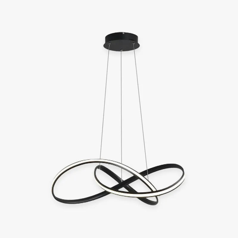 Arisha modern linjär pendellampa i metall, svart/vit, matsal
