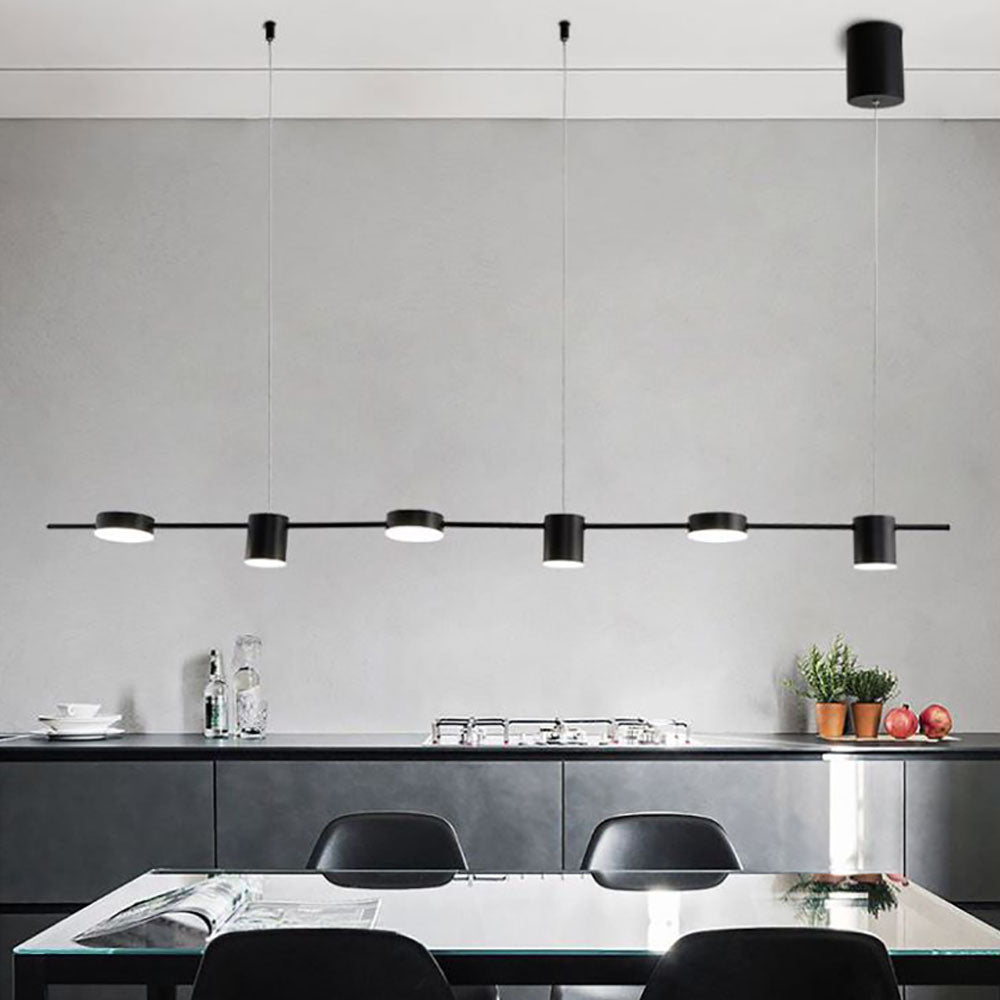 Arisha minimalistisk pendellampa med flera metallskärmar, svart/guldfärgad