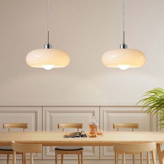 Hailie Vintage Brödform Glas LED Pendellampa Vardagsrum