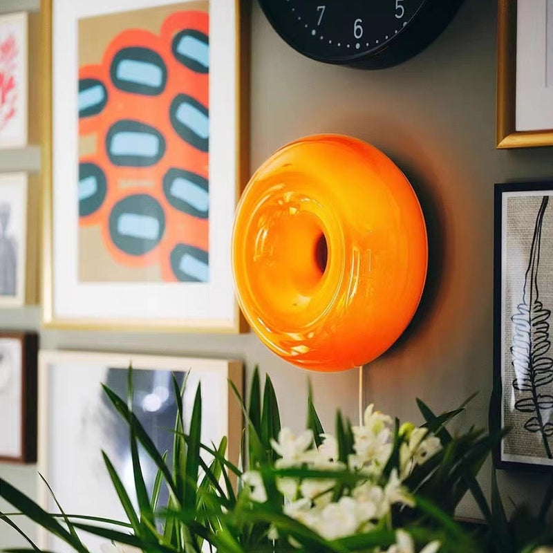 Arisha modern LED-vägglampa för inomhusbruk i glas för sovrum och vardagsrum