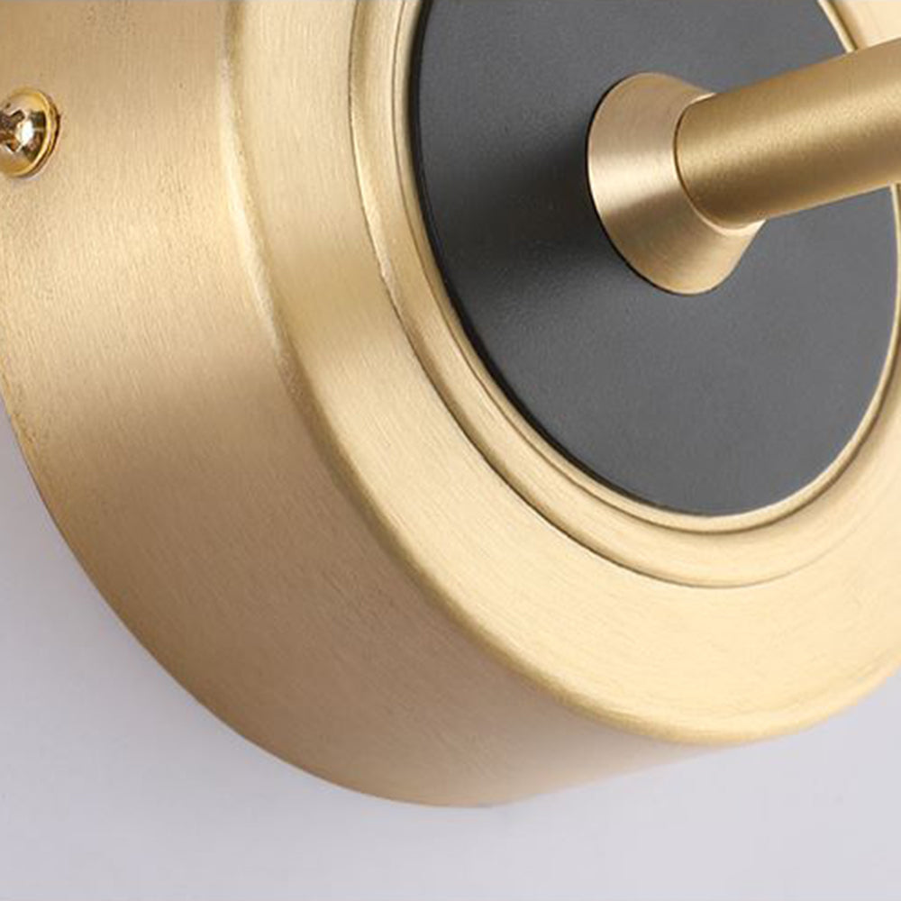 Arisha vintage lineær metal-/væglampe, sort/guld