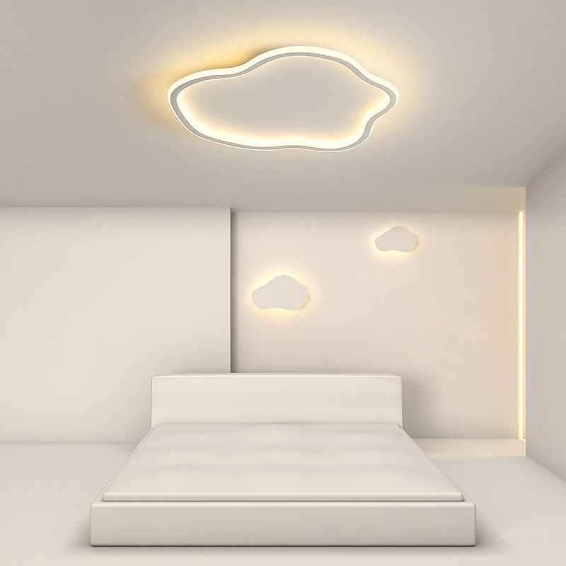 Arisha Modern Metal/ Flush Mount Ceiling Lights, White/Black