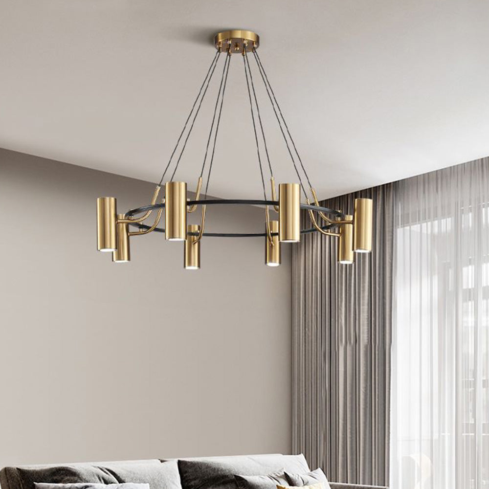 Arisha moderne spotlight-pendellampe i metal, guld