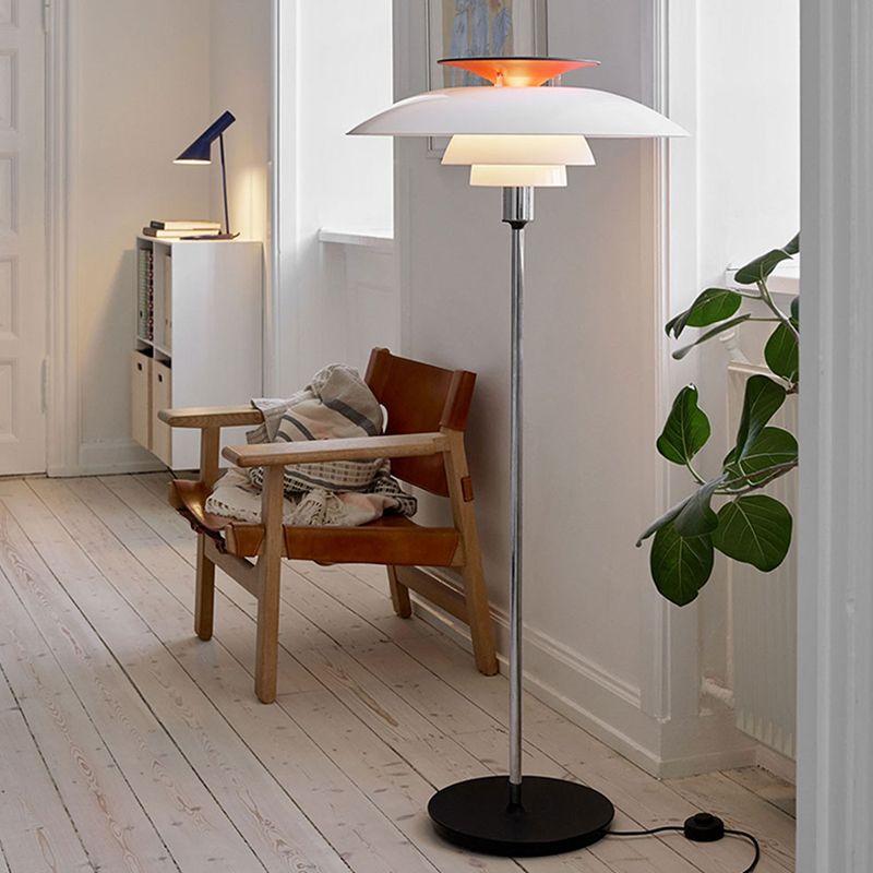 Salgado Modern Flying Saucer Metal Floor Lamp