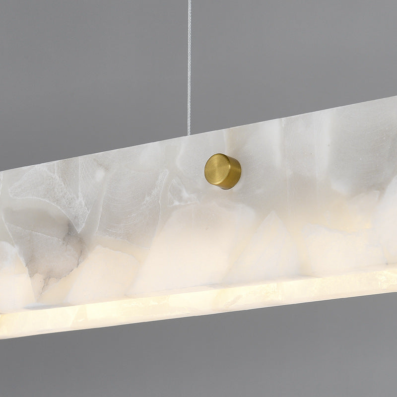 Arisha moderne LED-pendel i hvid marmor til spisestuen/baren