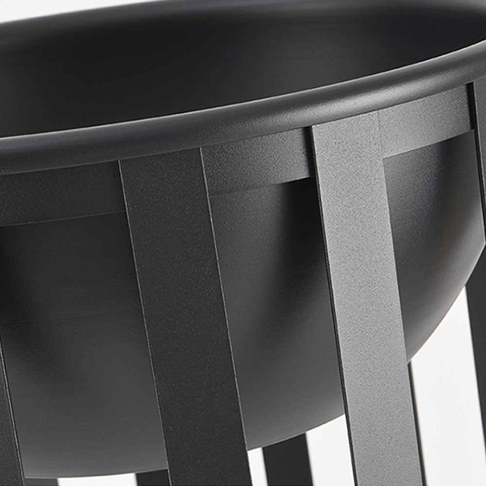 Ray moderne kugleformet solcelle-/genopladelig udendørs gulvlampe, sort