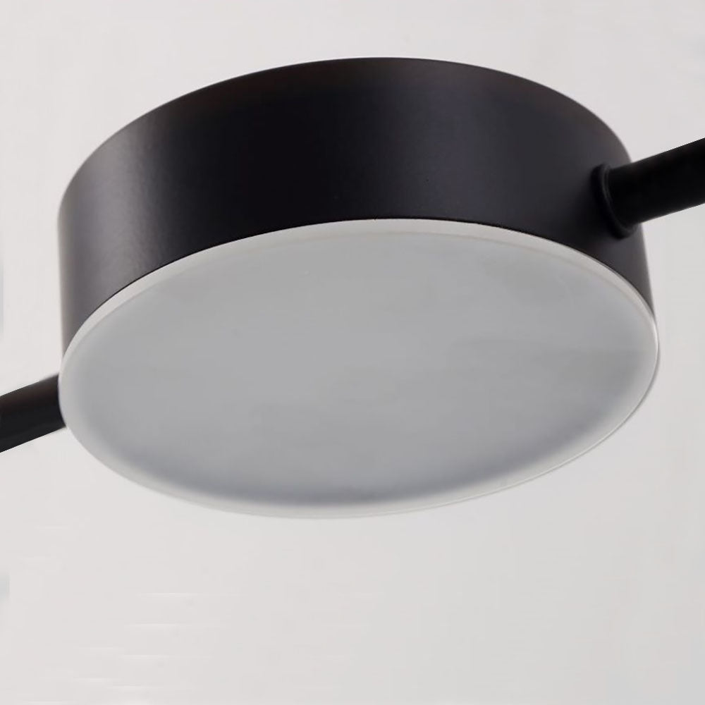 Arisha minimalistisk pendellampa med flera metallskärmar, svart/guldfärgad