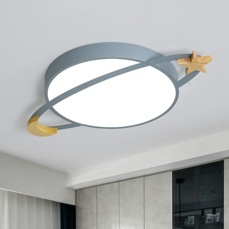 Arisha moderne rund plafond, grå/hvid/grøn