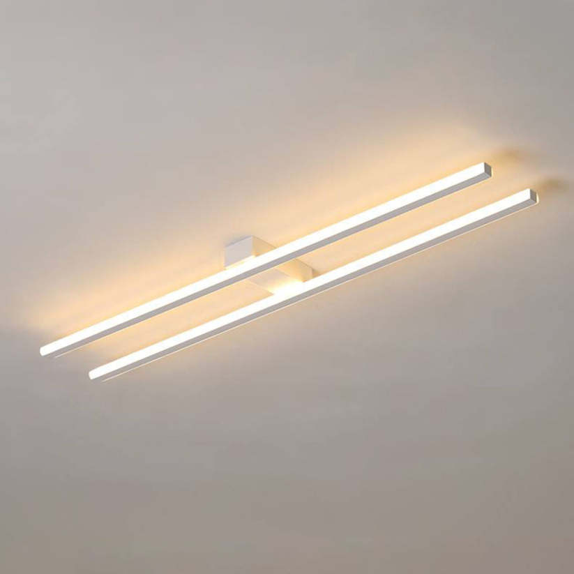 Arisha Modern Minimaliste Flush Mount Ceiling Light, Double-Linear