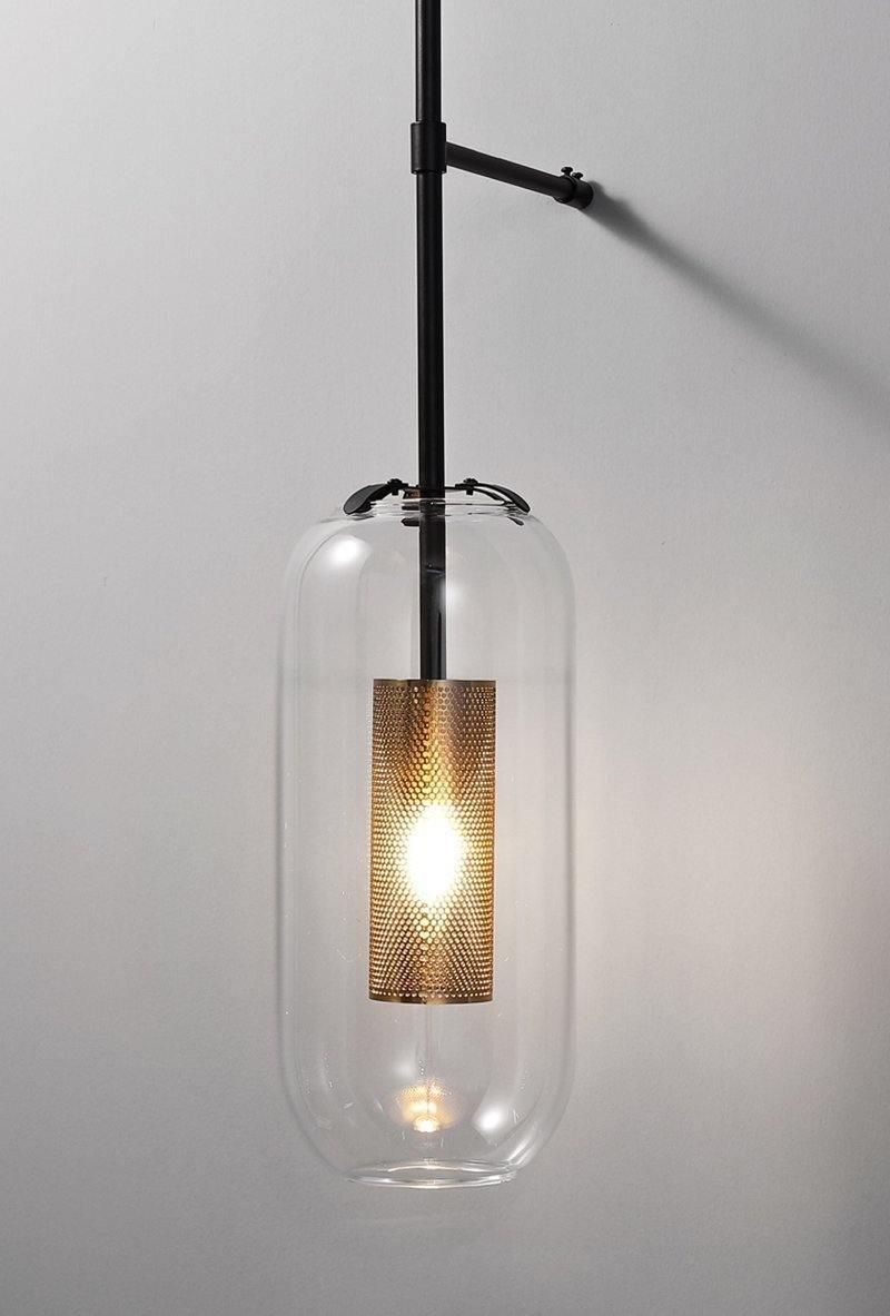 Dae moderne minimalistisk væglampe i glas