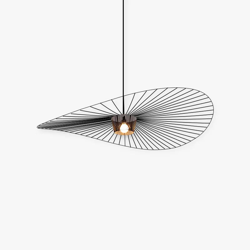 Xelion Pendant Light Modern Flower Fabric Black/White/Gold/Brown