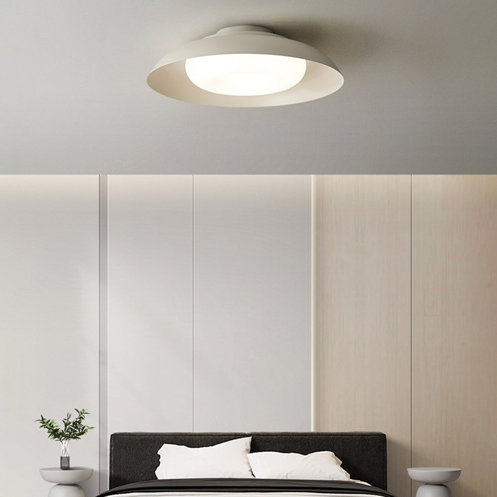 Arisha Nordic Bowl Flush Mount Ceiling Light, White