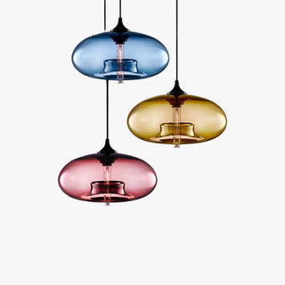 Hailie Modern Brödformad Glas LED Pendellampa Sovrum Matsal