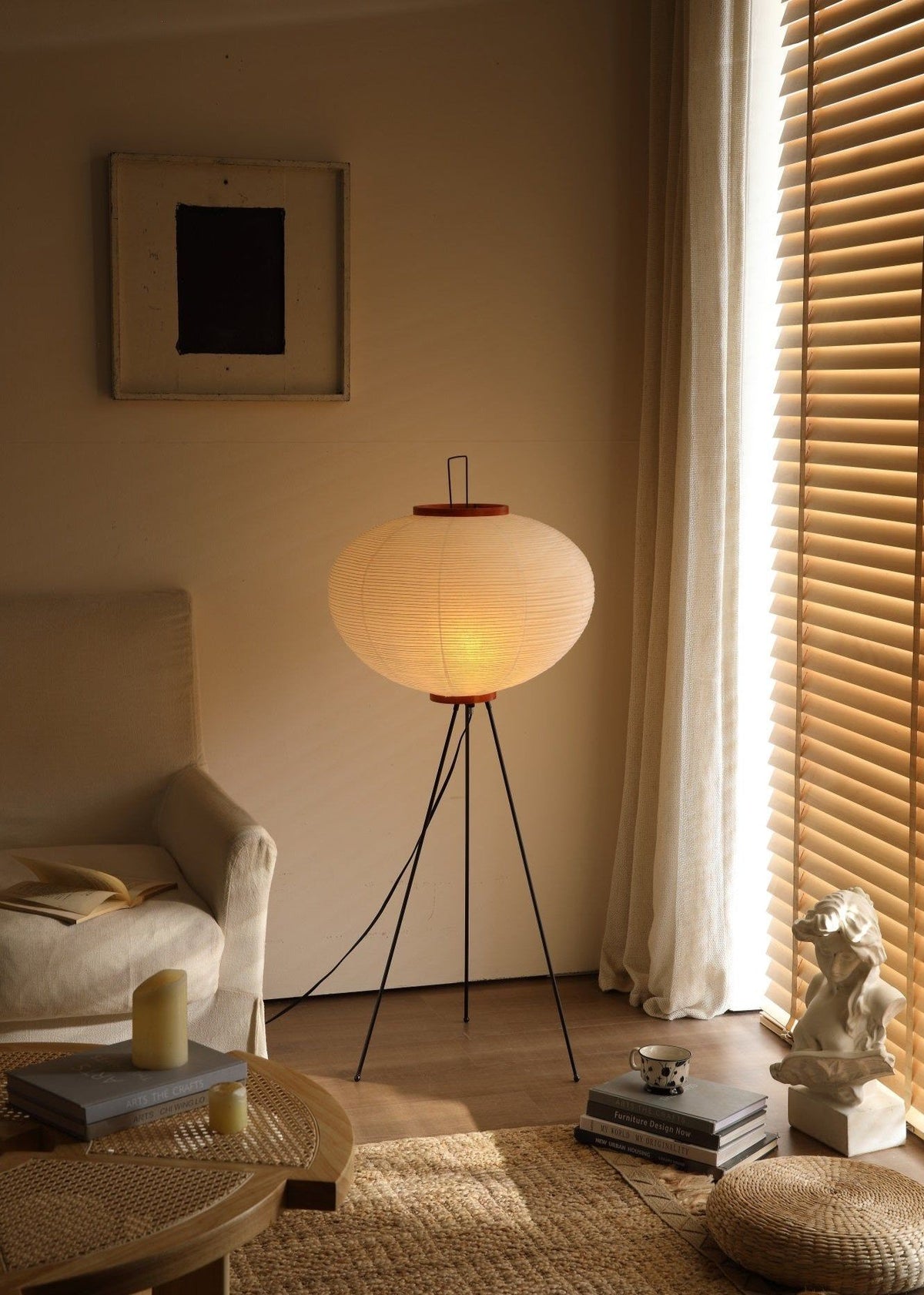 Krelix skandinavisk gulvlampe i papir