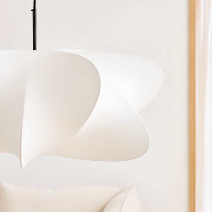 Candeeiro suspenso contemporâneo Luxe em seda