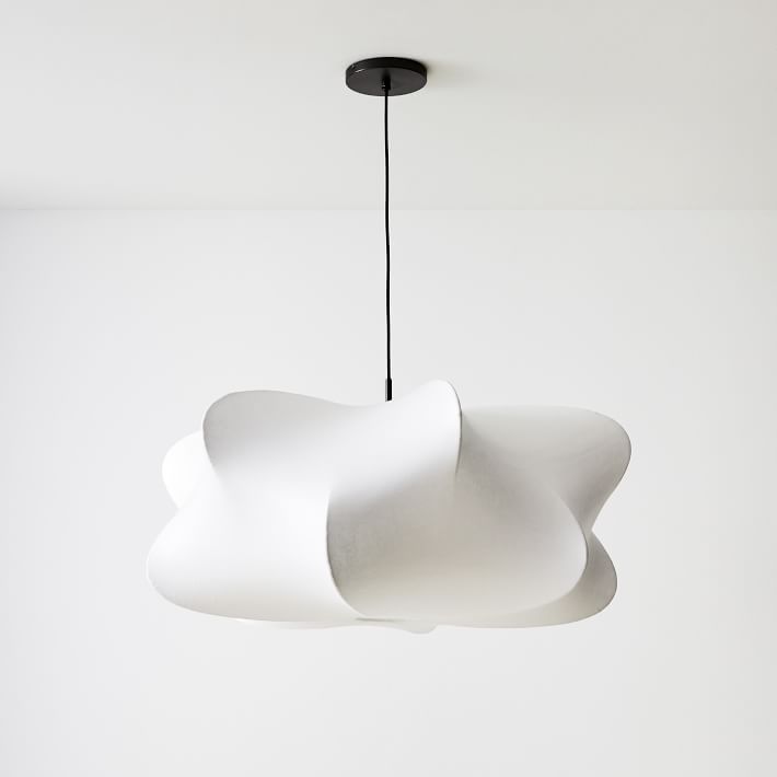 Candeeiro suspenso contemporâneo Luxe em seda