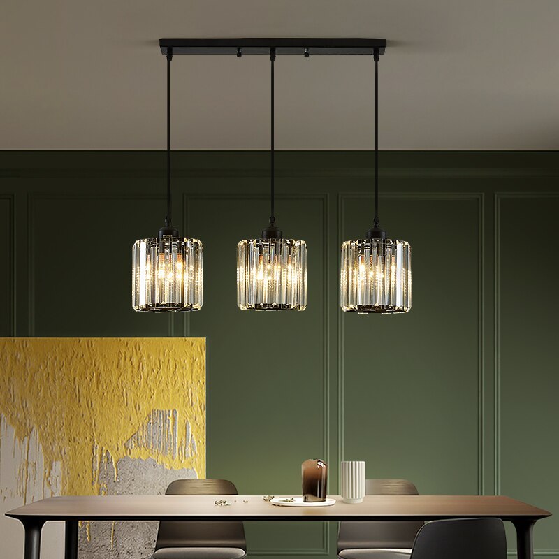 Maruvo Pendant Light Modern Cluster Cylinder Glass
