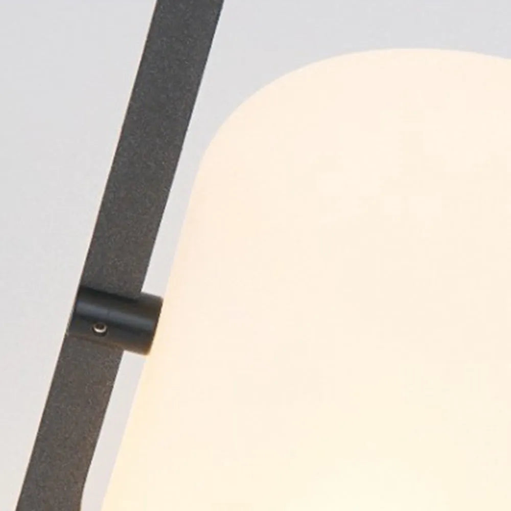 Ray minimalistisk udendørs landskabs- og stilampe i glas, hvid