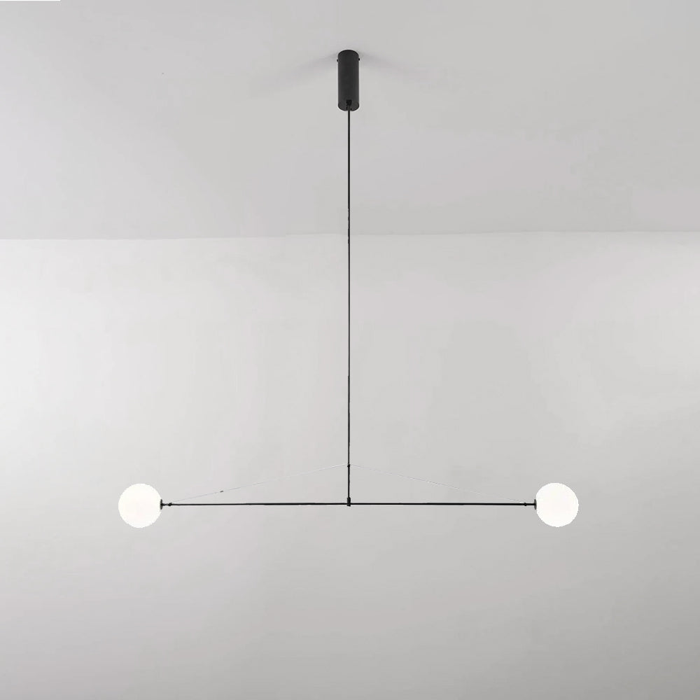 Arisha minimalistisk linjär mobil pendellampa, svart