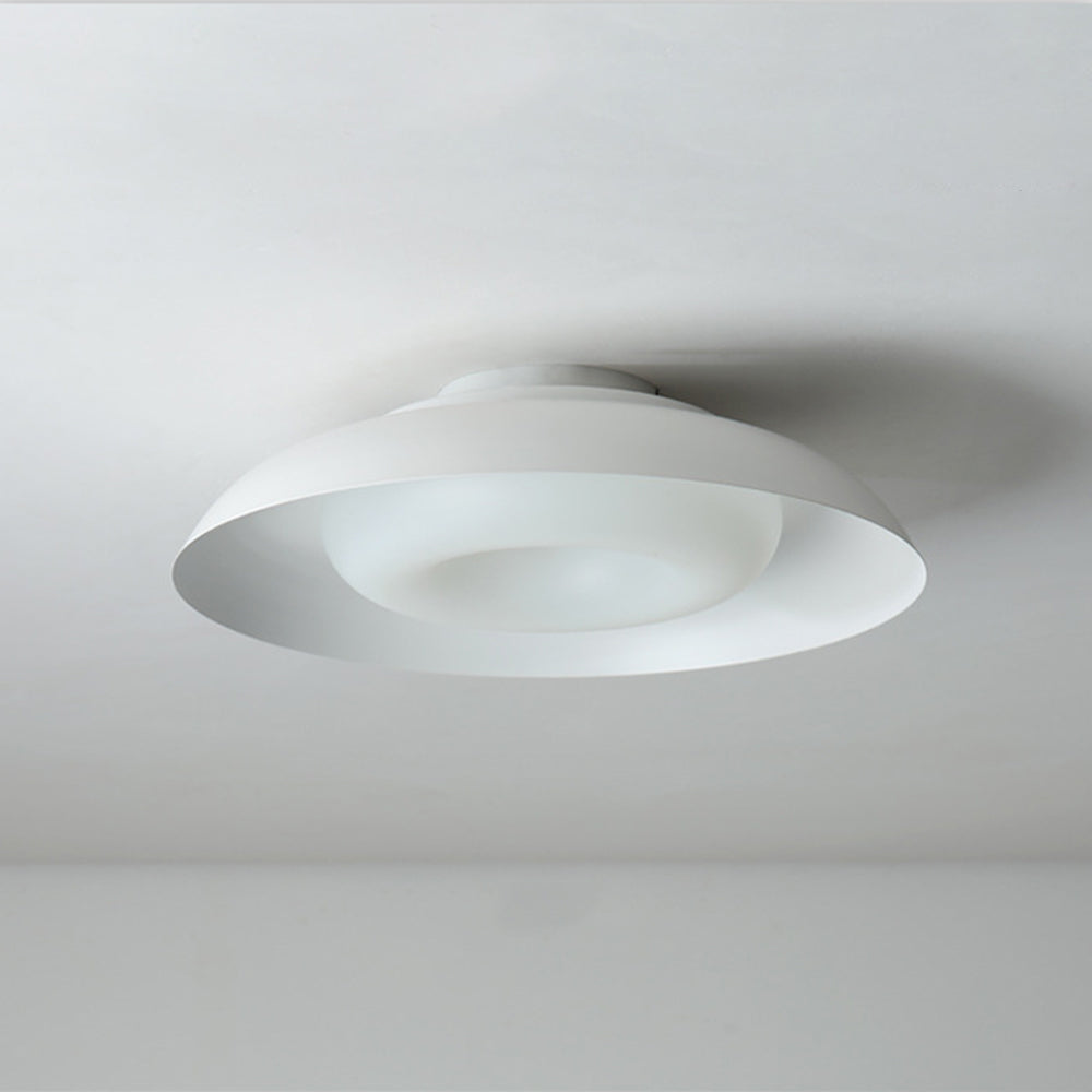 Arisha Nordic Bowl Flush Mount Ceiling Light, White