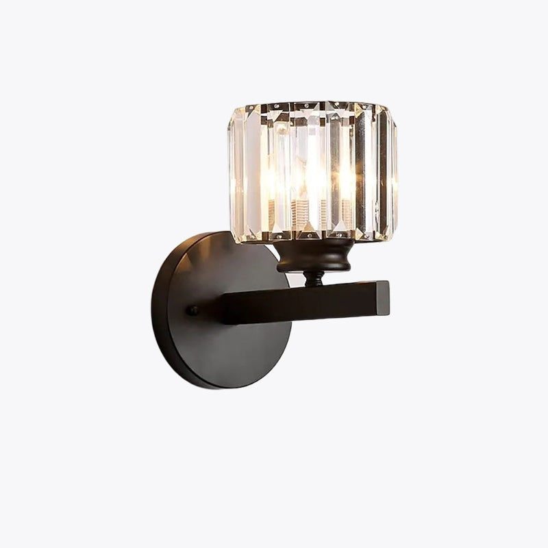 Arisha moderne LED-krystalvæglampe, firkantet/rund