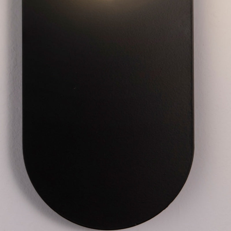 Valentina modern LED-vägglampa i svart/guld och glas – sovrum/vardagsrum