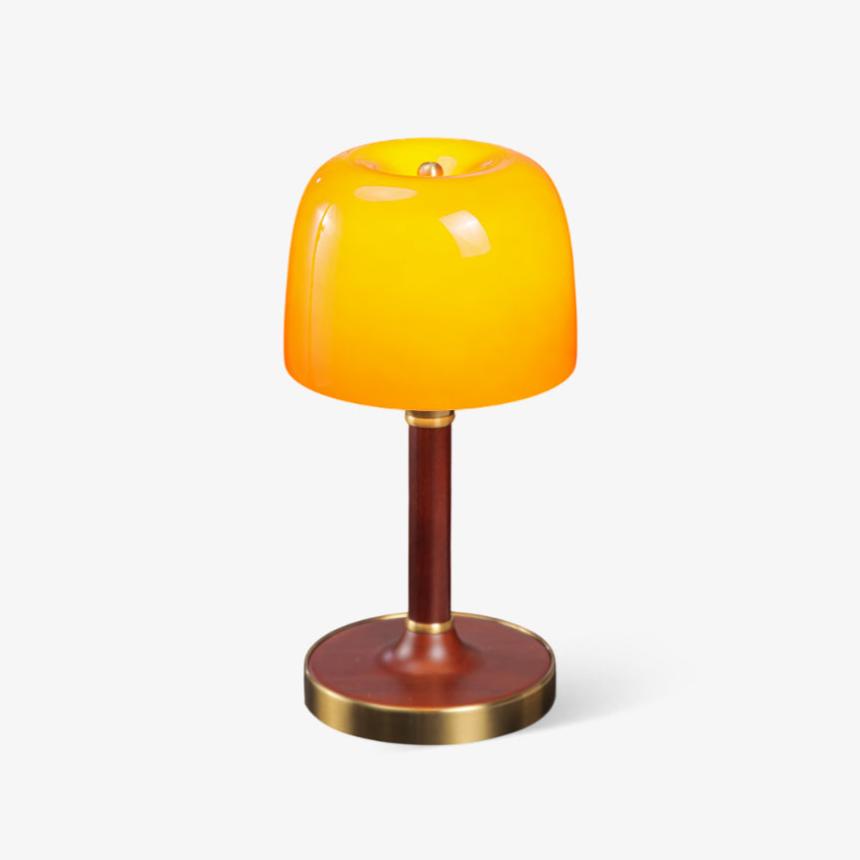 Candeeiro de mesa retro em madeira Rinariella